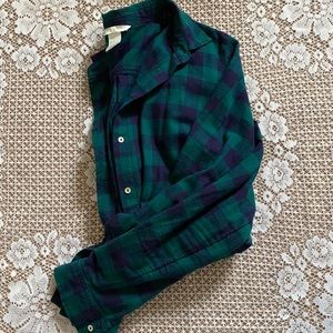 Navy and Green Plaid H&M Shirt